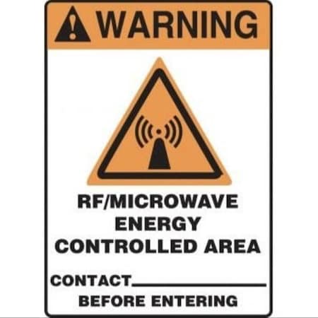 Accuform ANSI WARNING SAFETY SIGN RFMICROWAV MRFQ312VA MRFQ312VA